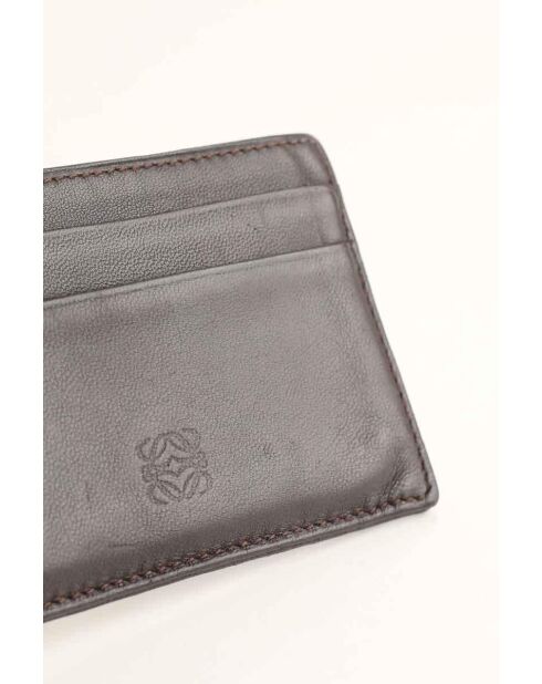 Portacarte in pelle marrone - 7x10 cm - Ottime condizioni