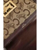 Braune Schultertasche aus Leder - 25x20 cm - Guter Zustand