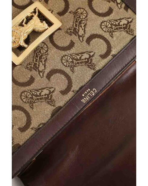 Braune Schultertasche aus Leder - 25x20 cm - Guter Zustand