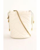 Ecru leren schoudertas - 17x11x18 cm - Zeer goede conditie