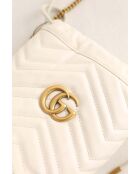 Ecru leren schoudertas - 17x11x18 cm - Zeer goede conditie