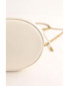 Ecru leren schoudertas - 17x11x18 cm - Zeer goede conditie