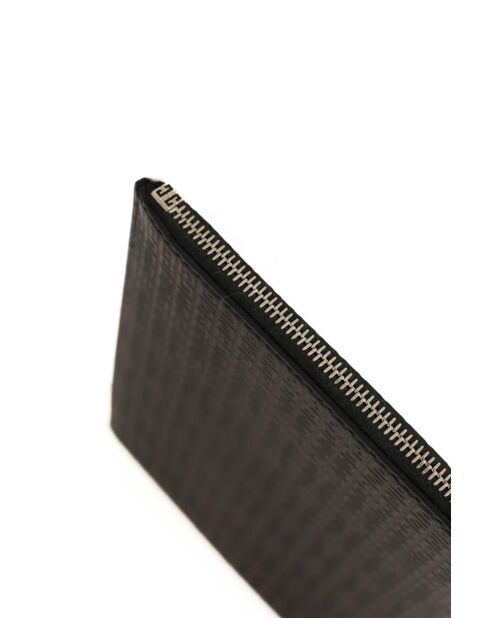 Pochette in pelle nera - 20x20 cm - Ottime condizioni