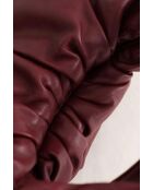 Bordeauxrode leren handtas - 35x13x20 cm - Zeer goede conditie