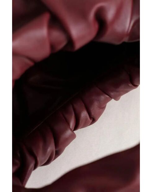 Bordeauxrode leren handtas - 35x13x20 cm - Zeer goede conditie