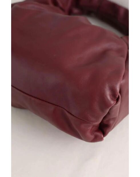 Bordeauxrode leren handtas - 35x13x20 cm - Zeer goede conditie