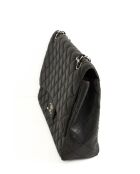 Sac à bandoulière en cuir noir - 33x10x25 cm - Bon état