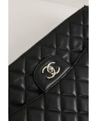 Sac à bandoulière en cuir noir - 33x10x25 cm - Bon état