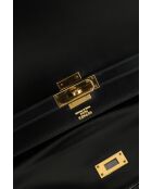 Schwarze Lederhandtasche - Sehr guter Zustand