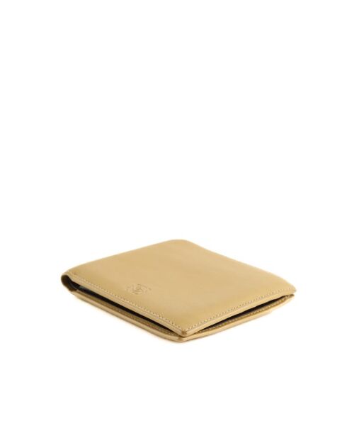 Portafoglio in pelle marrone - 11x10 cm - Ottime condizioni