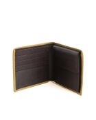 Portafoglio in pelle marrone - 11x10 cm - Ottime condizioni