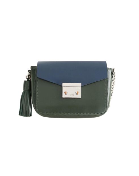 Lacoste kaki leren schoudertas - Zeer goede staat