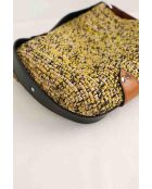 Borsa a tracolla in tessuto giallo - 20x7x23 cm - Ottime condizioni