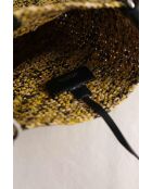 Borsa a tracolla in tessuto giallo - 20x7x23 cm - Ottime condizioni