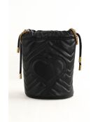 Schwarze Schultertasche aus Leder - 17x11x18 cm - Sehr guter Zustand