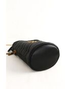 Schwarze Schultertasche aus Leder - 17x11x18 cm - Sehr guter Zustand