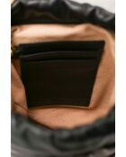Schwarze Schultertasche aus Leder - 17x11x18 cm - Sehr guter Zustand