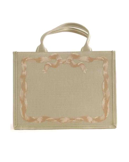 Middelbeige stoffen draagtas - 38x15x29 cm - Nooit gedragen