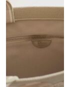 Middelbeige stoffen draagtas - 38x15x29 cm - Nooit gedragen