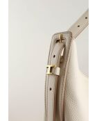 Ecru leren handtas - 32x14x37 cm - Goede conditie