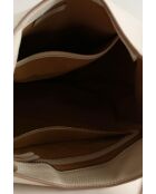 Ecru leren handtas - 32x14x37 cm - Goede conditie