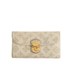 Portafoglio in pelle grigia - 19x3x12 cm - Buone condizioni