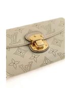 Portafoglio in pelle grigia - 19x3x12 cm - Buone condizioni