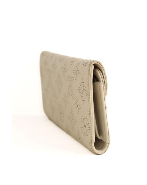 Portafoglio in pelle grigia - 19x3x12 cm - Buone condizioni