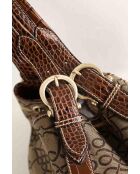 Braune Stofftasche -43x24x32 cm - Sehr guter Zustand