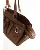 Braune Schultertasche aus Leder - 40x9x18 cm - Guter Zustand
