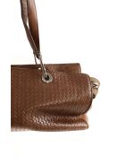 Braune Schultertasche aus Leder - 40x9x18 cm - Guter Zustand