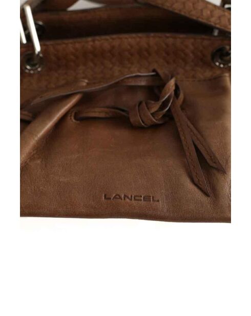 Braune Schultertasche aus Leder - 40x9x18 cm - Guter Zustand