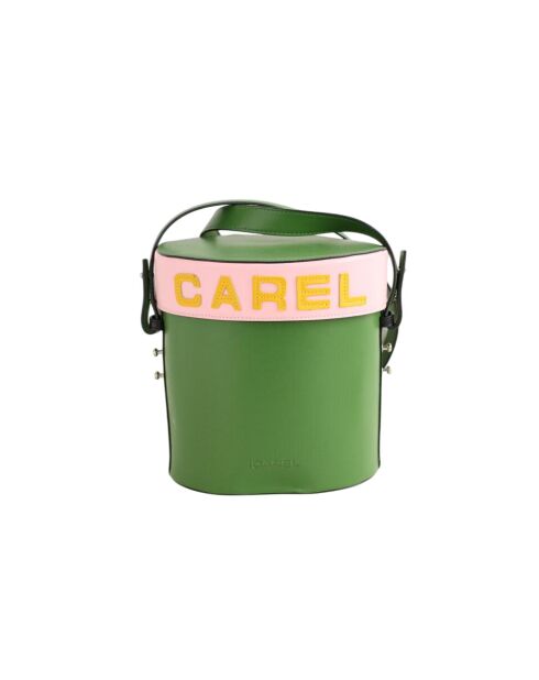 Grüne Schultertasche aus Leder - 28x16x20 cm - Sehr guter Zustand