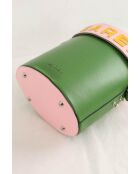 Grüne Schultertasche aus Leder - 28x16x20 cm - Sehr guter Zustand