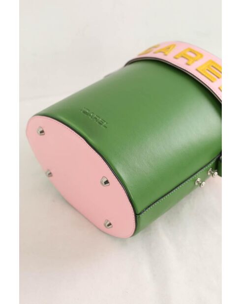 Grüne Schultertasche aus Leder - 28x16x20 cm - Sehr guter Zustand