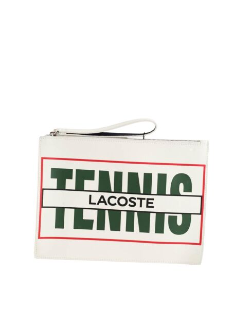 Pochette in pelle bianca - 28x5x22 cm - Ottime condizioni