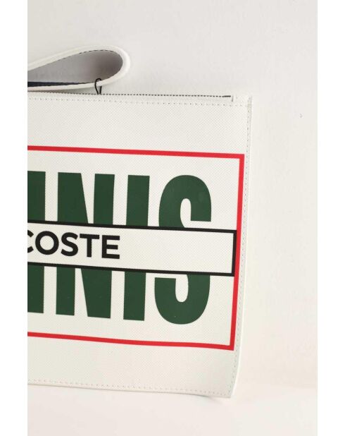 Pochette in pelle bianca - 28x5x22 cm - Ottime condizioni