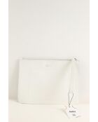 Pochette in pelle bianca - 28x5x22 cm - Ottime condizioni