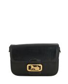 Schwarze Schultertasche aus Leder - 25x6x17 cm - Guter Zustand