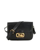 Schwarze Schultertasche aus Leder - 25x6x17 cm - Guter Zustand