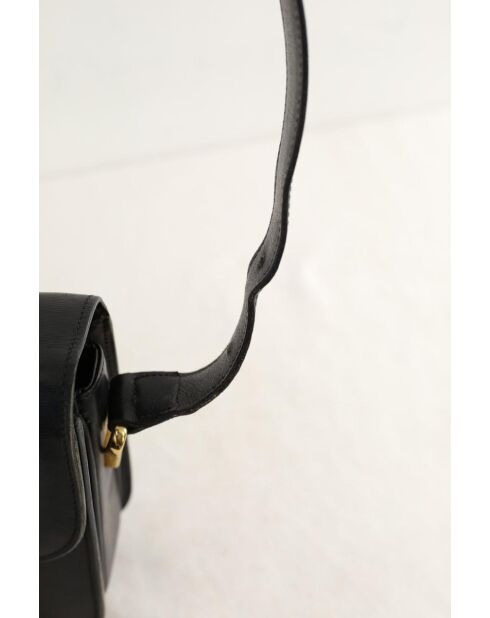 Schwarze Schultertasche aus Leder - 25x6x17 cm - Guter Zustand