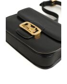 Schwarze Schultertasche aus Leder - 25x6x17 cm - Guter Zustand