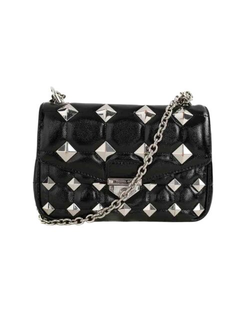 Minibolso de piel negra - 24x8x16 cm - Muy buen estado