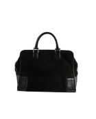 Schwarze Wildlederhandtasche - 33x15x24 cm - Guter Zustand
