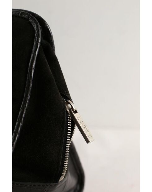 Schwarze Wildlederhandtasche - 33x15x24 cm - Guter Zustand