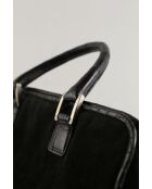 Schwarze Wildlederhandtasche - 33x15x24 cm - Guter Zustand