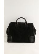 Schwarze Wildlederhandtasche - 33x15x24 cm - Guter Zustand