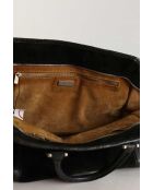 Schwarze Wildlederhandtasche - 33x15x24 cm - Guter Zustand