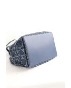 Borsa in tweed blu - 33x17x22 cm - Ottime condizioni