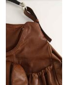 Braune Tragetasche aus Leder - 50x33 cm - Sehr guter Zustand